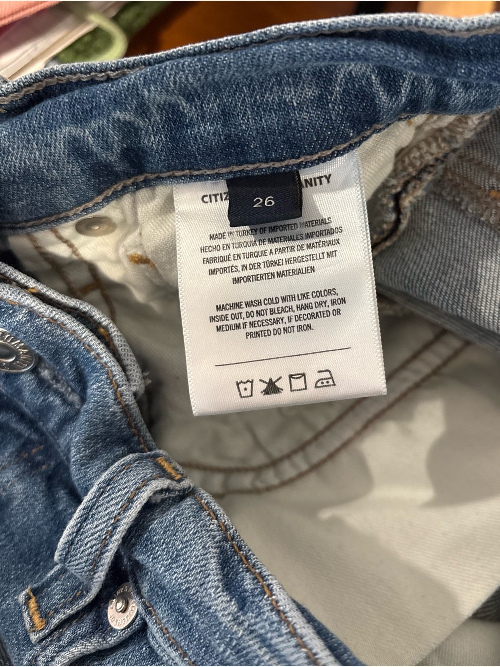 Citizens Of Humanity Lyra Medium Blue Cropped Wide-Leg Jeans 26 - Picture 7 of 9